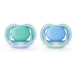 Pacifiers Ultra Air 6-18m blue and green