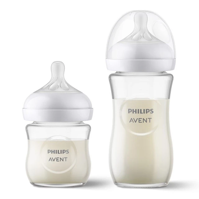 Gift set for baby Natural Response SCD878/11 with 3 glass bottles and a pacifier 0m+