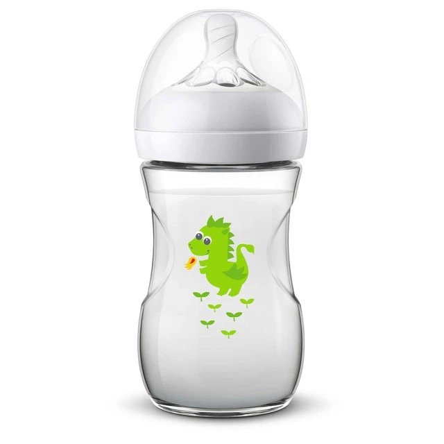 Bottle Natural 260 ml 1m+ with Dino decor