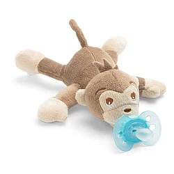 Ultra Soft pacifier 0-6m with plush toy Monkey