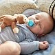 Ultra Soft pacifier 0-6m with plush toy Monkey