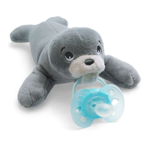 Ultra Soft pacifier 0-6m with plush toy Seal