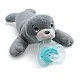 Ultra Soft pacifier 0-6m with plush toy Seal