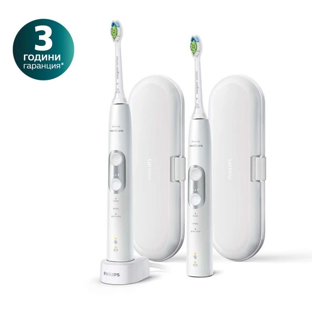 Комплект четки за зъби ProtectiveClean серия 6100 2 броя бели