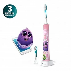 Children's toothbrush ForKids with Bluetooth color pink with 2 heads
