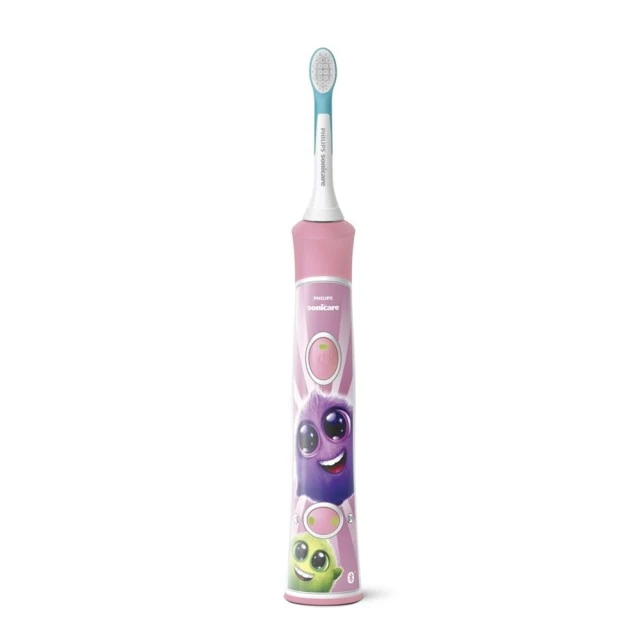 Детска четка за зъби ForKids с Bluetooth цвят розово с 2 глави