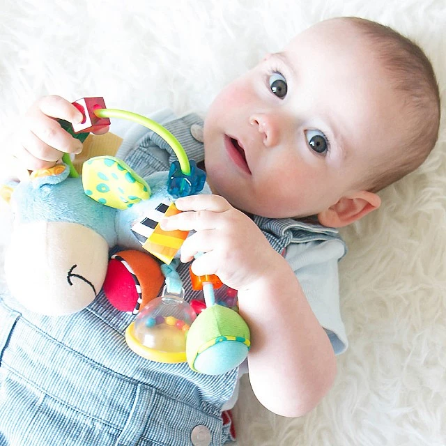 PLAYGRO Дрънкалка кончето Хоп Троп, 3м+, Синя