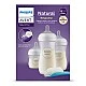 Комплект за новородено Natural Response SCD837/12 с 3 шишета и четка за шишета 0м+