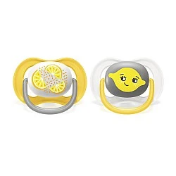 Pacifiers Ultra Air Happy 6-18m with Lemon design