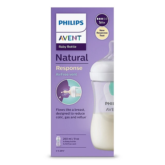 Шише Natural Response с клапа AirFree 260 мл 1м+