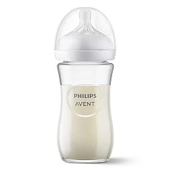 Стъклено шише Natural Response 240 мл 1м+