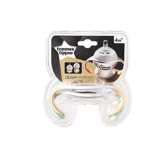 Tommee Tippee Handles for Bottles and Cups, 4m+, 2 pcs/pack, Green and Orange