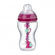 Tommee Tippee feeding bottle Advanced Anti-Colic 3m+, 340 ml, pink decorated