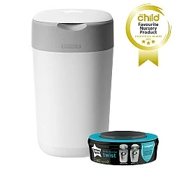 Tommee Tippee Хигиенен кош за памперси Twist&Click – БЯЛ
