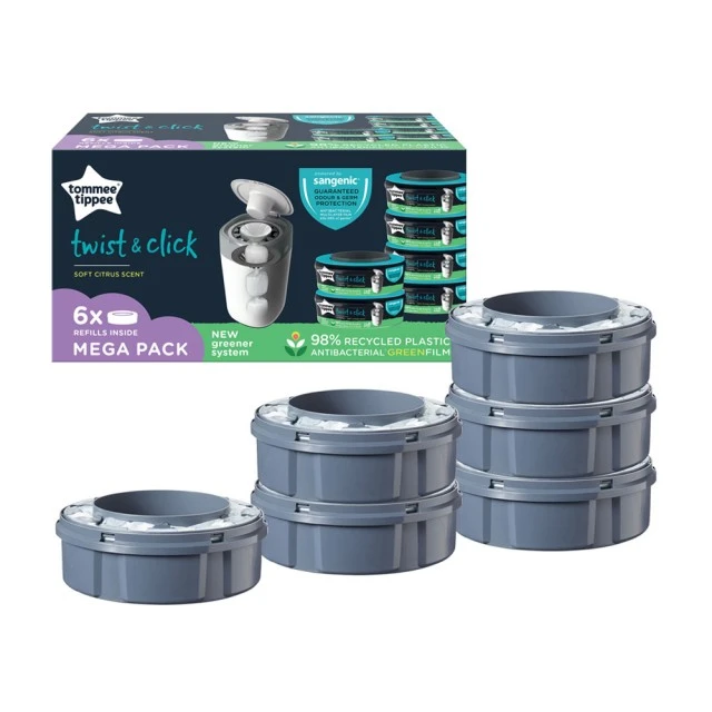 Spare cartridge for Twist&Click hygiene basket, set of 6 pcs.