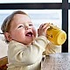 SuperStar Spill-proof cup with hard tip 390ml 12m+, BACSHIELD, yellow