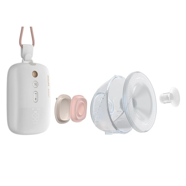 Philips AVENT Hands-free SCF532/11 double electric breast pump, which fits discreetly in a bra, powered by a rechargeable battery