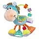 Мека плюшена дрънкалка PLAYGRO Кончето Хоп Троп, със 6 активности, 3м+, Синя
