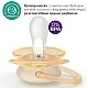 Комплект от 2 броя ортодонтични силиконови залъгалки Philips AVENT Ultra Soft SCF091/41, в кутия за стерилизиране, plant-based