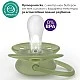 Комплект от 2 броя ортодонтични силиконови залъгалки Philips AVENT Ultra Soft SCF093/06, в кутия за стерилизиране, plant-based