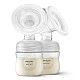 Двойна електрическа помпа Philips AVENT Natural Motion Advanced SCF395/31 с 2 бр. полипропиленови шишета 125 мл с биберон Natural Response 0м+, 5 бр. торбички за кърма и 4 бр. подплънки