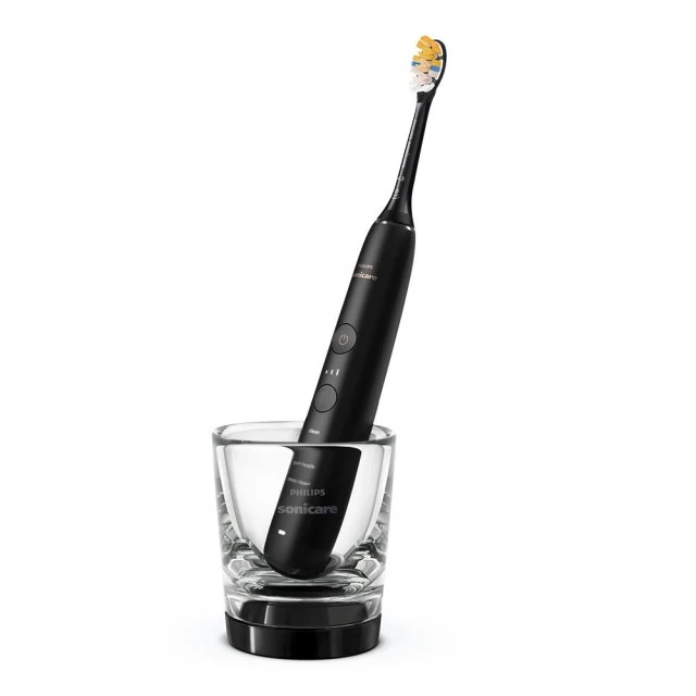 Звукова електрическа четка Philips Sonicare DiamondClean 9000 HX9911/17, с глава „всичко в едно“ A3 Premium, 4 режима, 3 интензитета, калъф с USB зареждане, Bluetooth