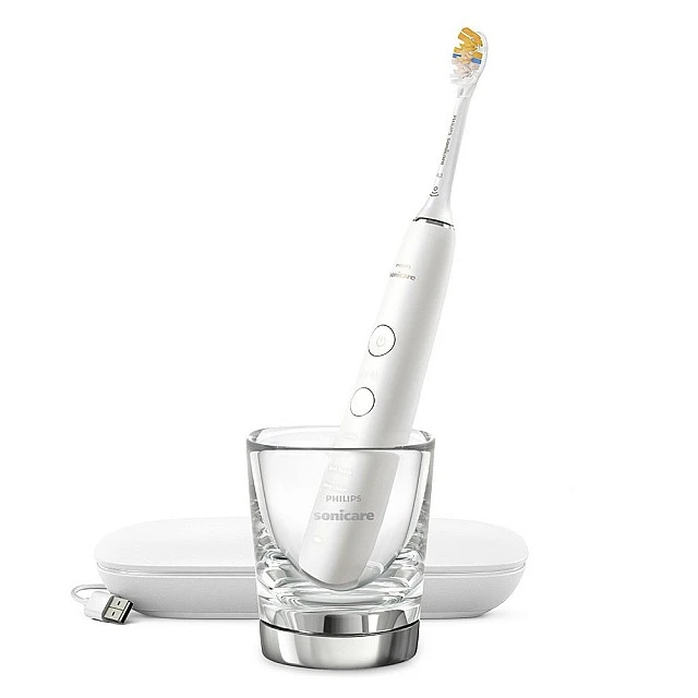 Звукова електрическа четка Philips Sonicare DiamondClean 9000 HX9911/19, с глава „всичко в едно“ A3 Premium, 4 режима, 3 интензитета, калъф с USB зареждане, Bluetooth