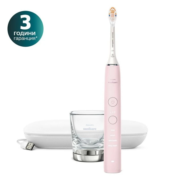Sonic electric brush Philips Sonicare DiamondClean 9000 HX9911/21, with all-in-one head A3 Premium, 4 modes, 3 intensities, case with USB charging, Bluetooth