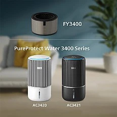3-in-1 3-layer filter: pre-filter, HEPA NanoProtect and activated carbon, for PureProtect Water Series 3400 purifiers and humidifiers