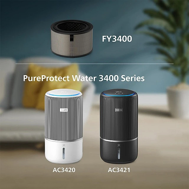 3-in-1 3-layer filter: pre-filter, HEPA NanoProtect and activated carbon, for PureProtect Water Series 3400 purifiers and humidifiers