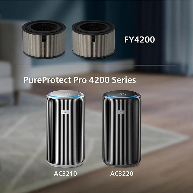 4-in-1 4-layer filter: pre-filter, HEPA NanoProtect and double layer of activated carbon, for PureProtect Pro Series 4200 purifiers