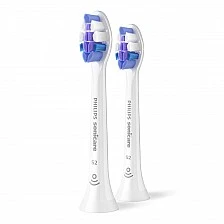 Set of 2 S2 Sensitive HX6052/87 toothbrush heads for Philips Sonicare electric toothbrushes, super soft, for sensitive teeth and gums