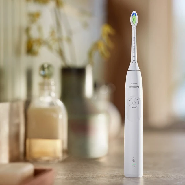 Rechargeable toothbrush Philips Sonicare HX7108/02 series 5300 with Next-Generation sonic technology, 1 brushing mode, 2 intensities, pressure sensor, W2 Optimal White head
