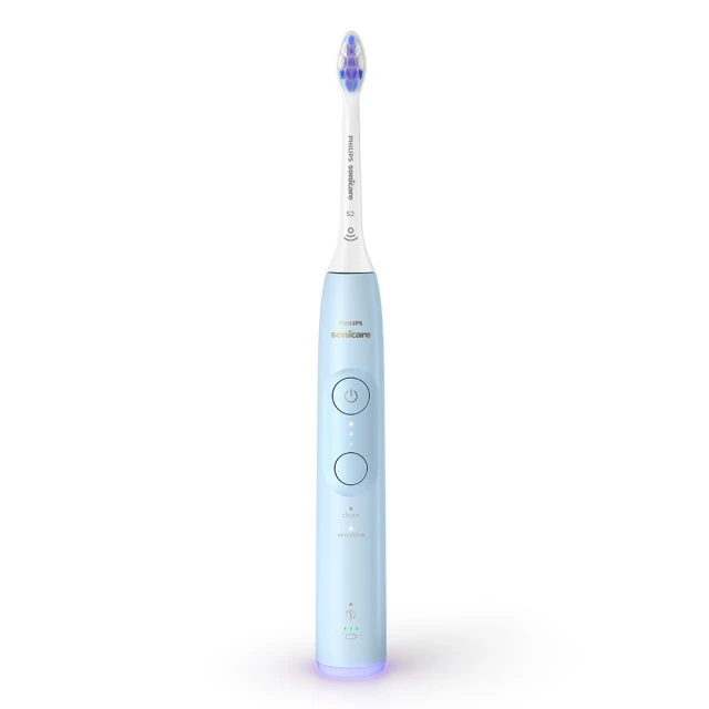 Philips Sonicare HX7406/01 electric toothbrush series 6100 with Next-Generation sound technology, 2 modes, 3 intensities, light pressure sensor, S2 Sensitive head