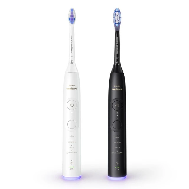 Комплект 2 броя акумулаторни четки за зъби Philips Sonicare HX7429/02 серия 7100 със звукова технология Next-Generation, 4 режима на четкане, 3 интензитета, светлинен сензор за натиск, накрайник G3 Optimal Gum Care и S2 Sensitive, 2 зареждащи калъфаза път