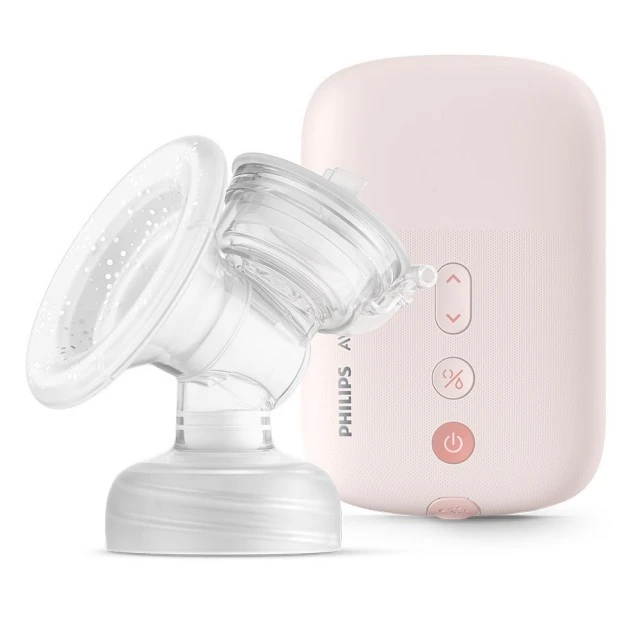 Philips AVENT SCD340/31 Electric breast pump set Natural Motion Advanced + 4 Natural Response bottles, 5 VIA containers, pacifier, pads and cleaning brush