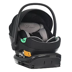 Mountain Buggy Protect i-Size child car seat, with removable newborn pad, extendable backrest, for children 40-87 cm tall, UPF50+ protector, black-grey + IsoFix base