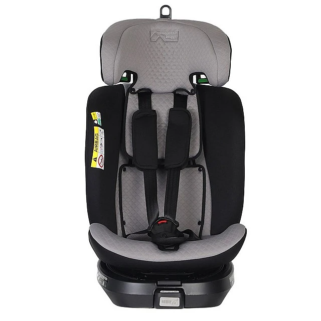 Детско столче за кола Mountain Buggy Safe Rotate i-Size, с подвижна подложка за новородено, удължаваща се облегалка, за деца с ръст 40–150 см, черно-сиво + IsoFix база