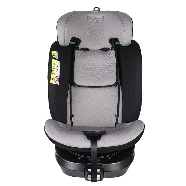 Детско столче за кола Mountain Buggy Safe Rotate i-Size, с подвижна подложка за новородено, удължаваща се облегалка, за деца с ръст 40–150 см, черно-сиво + IsoFix база