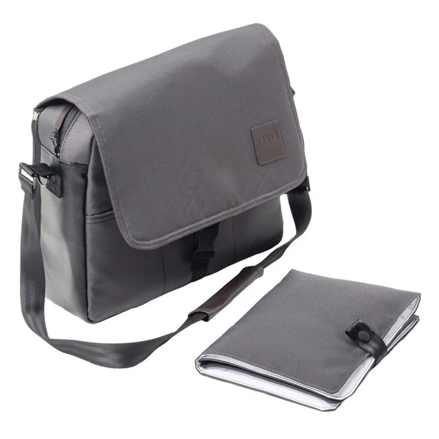 Mutsy EVO Stroller Bag in Discovery Moss, with adjustable long handle for pushchair or shoulder carry, changing pad included