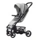 Mutsy NEXO stroller, black chassis with black handle and seat with canopy in Concrete Melange