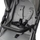 Mutsy NEXO stroller, black chassis with black handle and seat with canopy in Concrete Melange