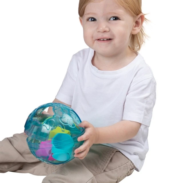 Educational toy Ball with 6 holes and 6 numbered color sorting shapes Playgro