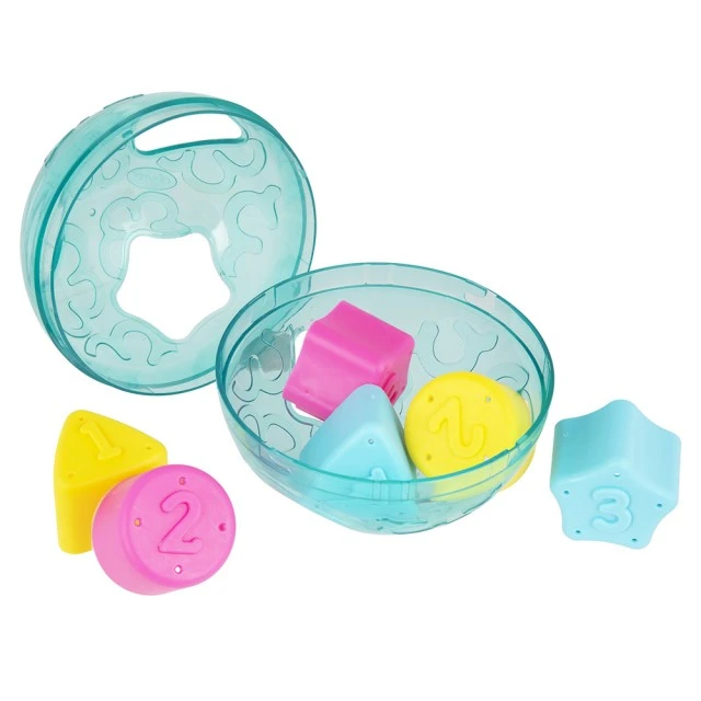 Educational toy Ball with 6 holes and 6 numbered color sorting shapes Playgro