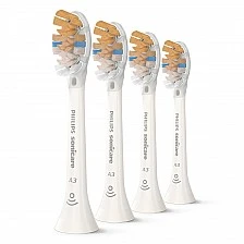 Комплект от 4 броя резервна глава Philips Sonicare A3 Premium All-in-One HX9094/10, бяла