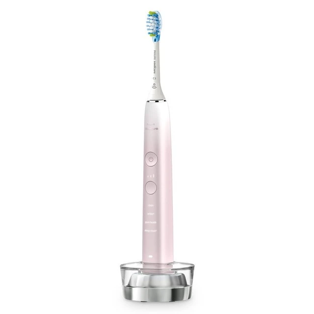 Звукова електрическа четка Philips Sonicare DiamondClean 9000 HX9911/84, с глава C3 Premium, 4 режима, 3 интензитета, калъф за пътуване, Bluetooth