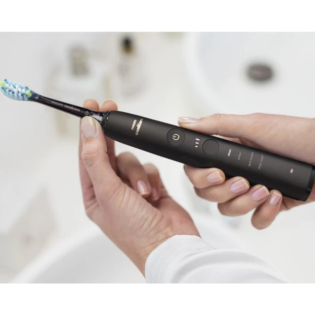 Комплект Орален душ Philips Sonicare Power Flosser 3000 Interdental и Звукова електрическа четка за зъби Diamond Clean серия 9000, Philips Sonicare HX3886/43