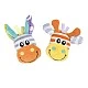 Playgro Jungle Rattles and Socks Set with Fun Giraffe and Zebra Images, 0m+