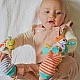 Playgro Jungle Rattles and Socks Set with Fun Giraffe and Zebra Images, 0m+