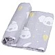 Playgro Fauna Friends 100% natural cotton baby muslin blanket for stroller, size 70 x 70 cm